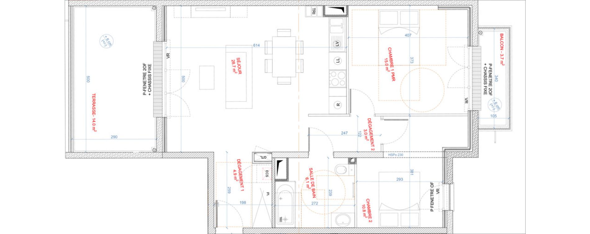 Appartement T3 de 68,50 m2 &agrave; Gagny Centre