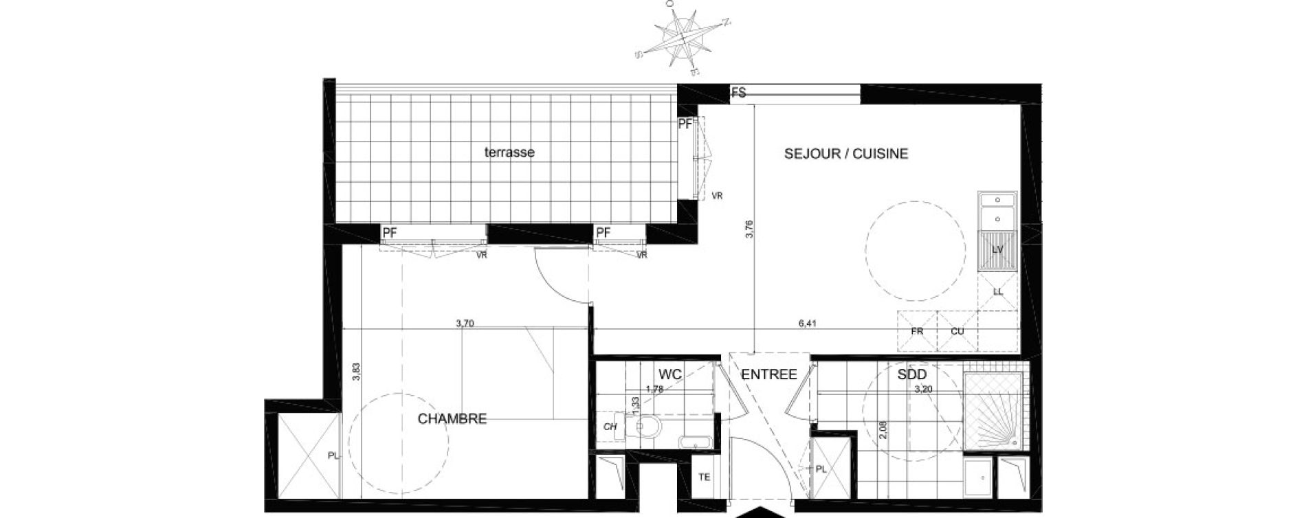 Appartement T2 de 47,06 m2 &agrave; Gagny Centre