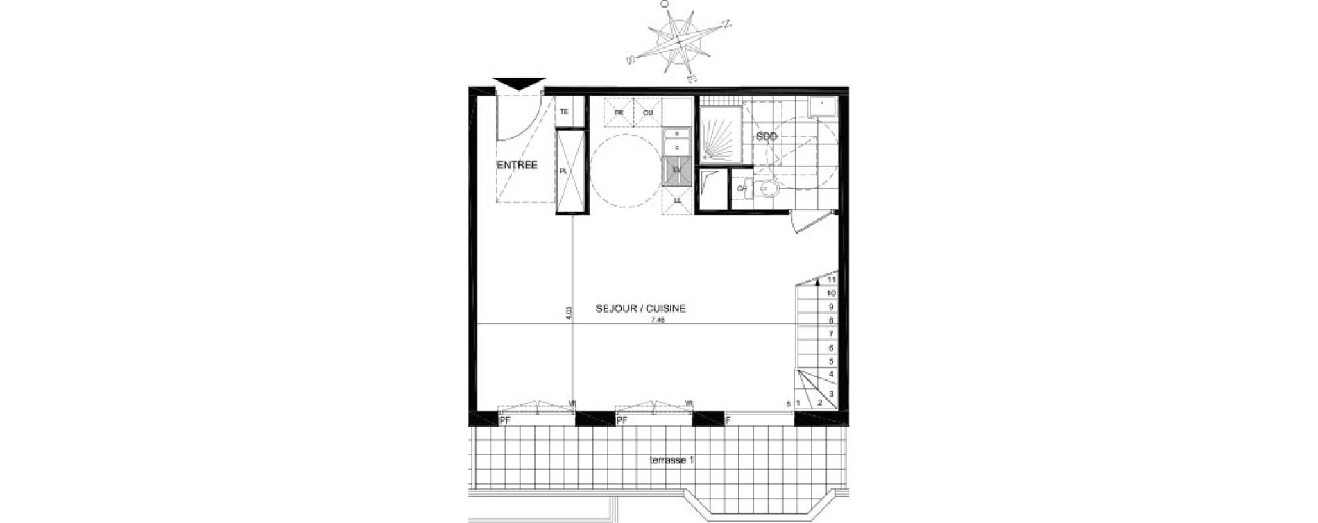 Duplex T4 de 86,11 m2 &agrave; Gagny Centre