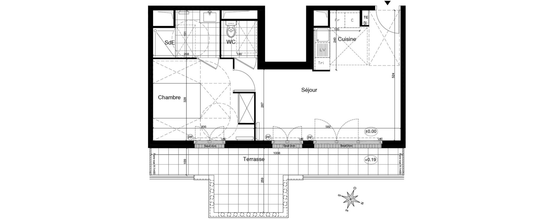 Appartement T2 de 44,35 m2 &agrave; Gagny Centre
