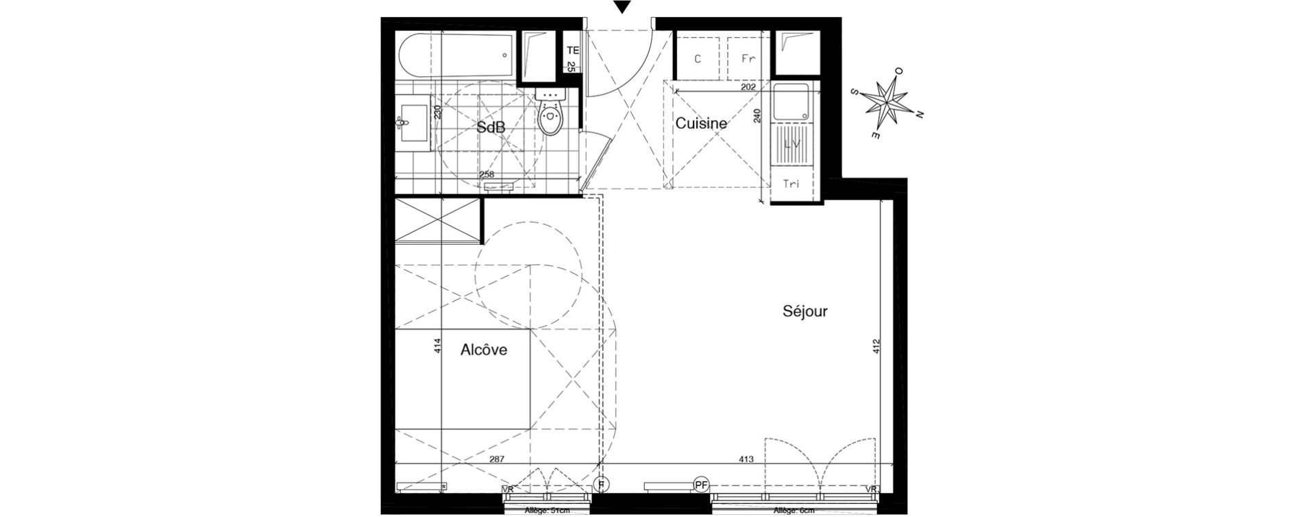 Appartement T2 de 41,60 m2 &agrave; Gagny Centre