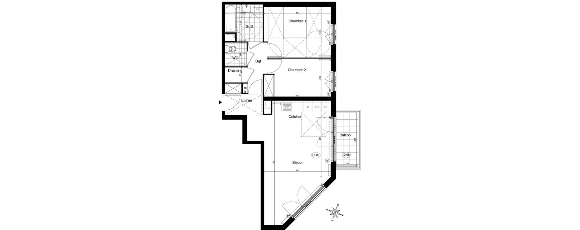 Appartement T3 de 61,55 m2 &agrave; Gagny Centre