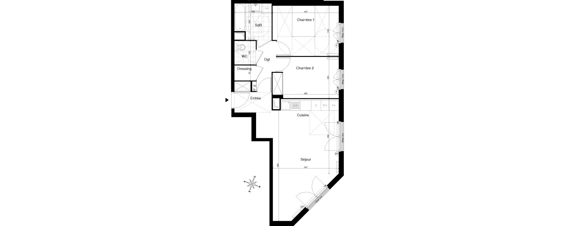 Appartement T3 de 65,10 m2 &agrave; Gagny Centre