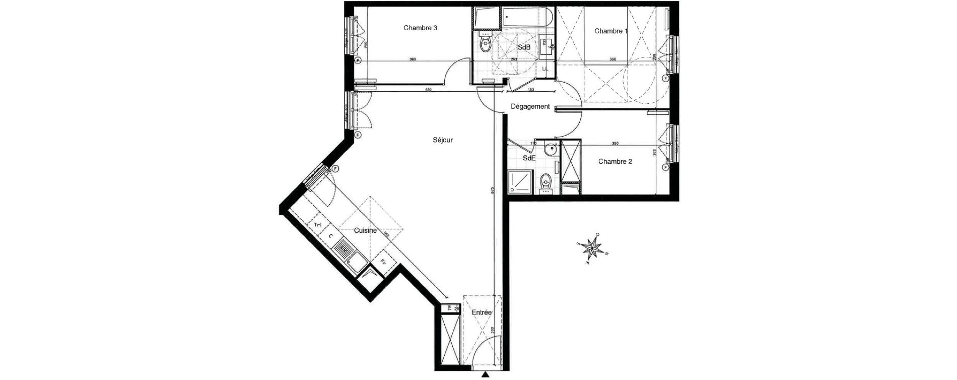 Appartement T4 de 82,40 m2 &agrave; Gagny Centre