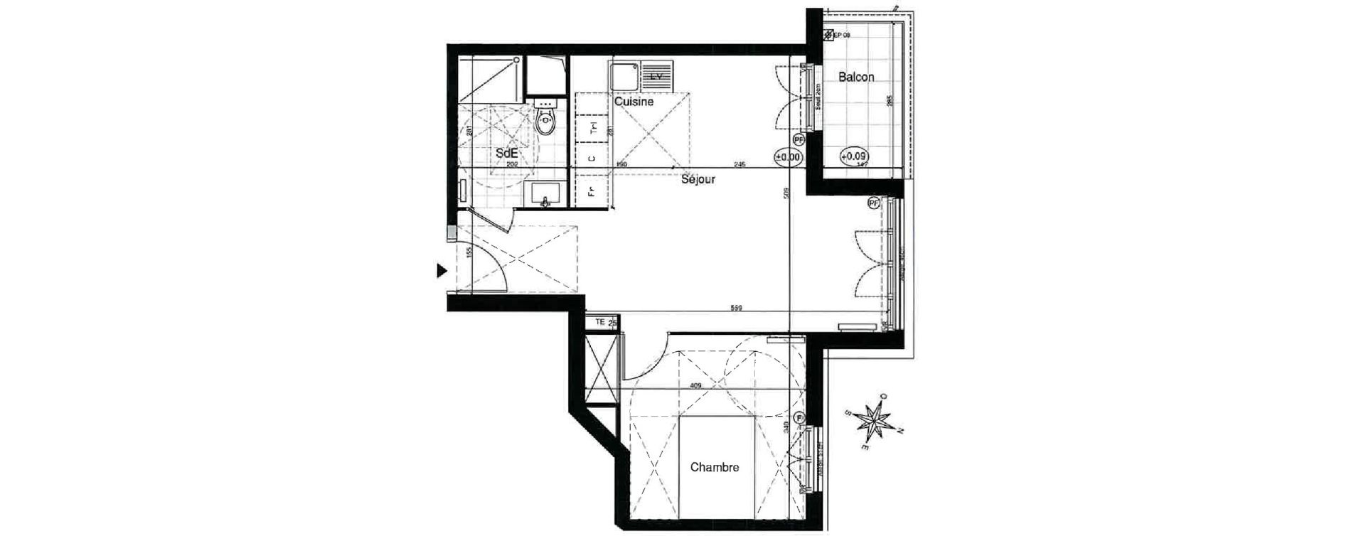 Appartement T2 de 46,20 m2 &agrave; Gagny Centre