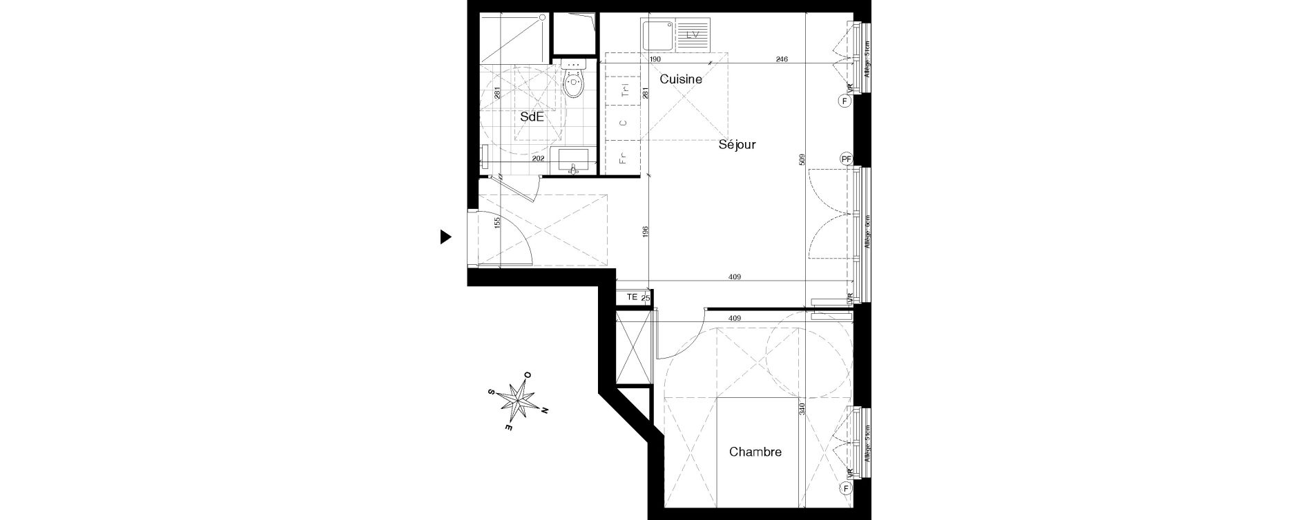 Appartement T2 de 42,45 m2 &agrave; Gagny Centre