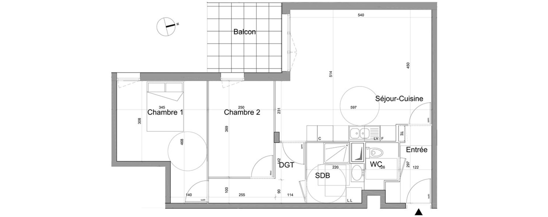 Appartement T3 de 65,98 m2 &agrave; Gagny Centre