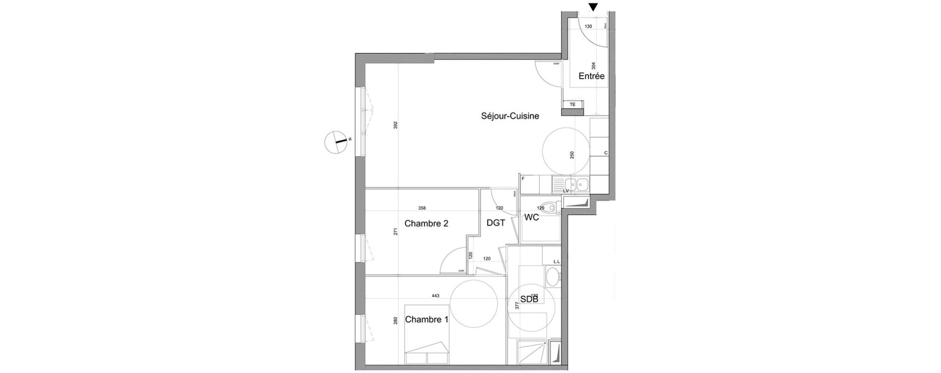 Appartement T3 de 65,68 m2 &agrave; Gagny Centre