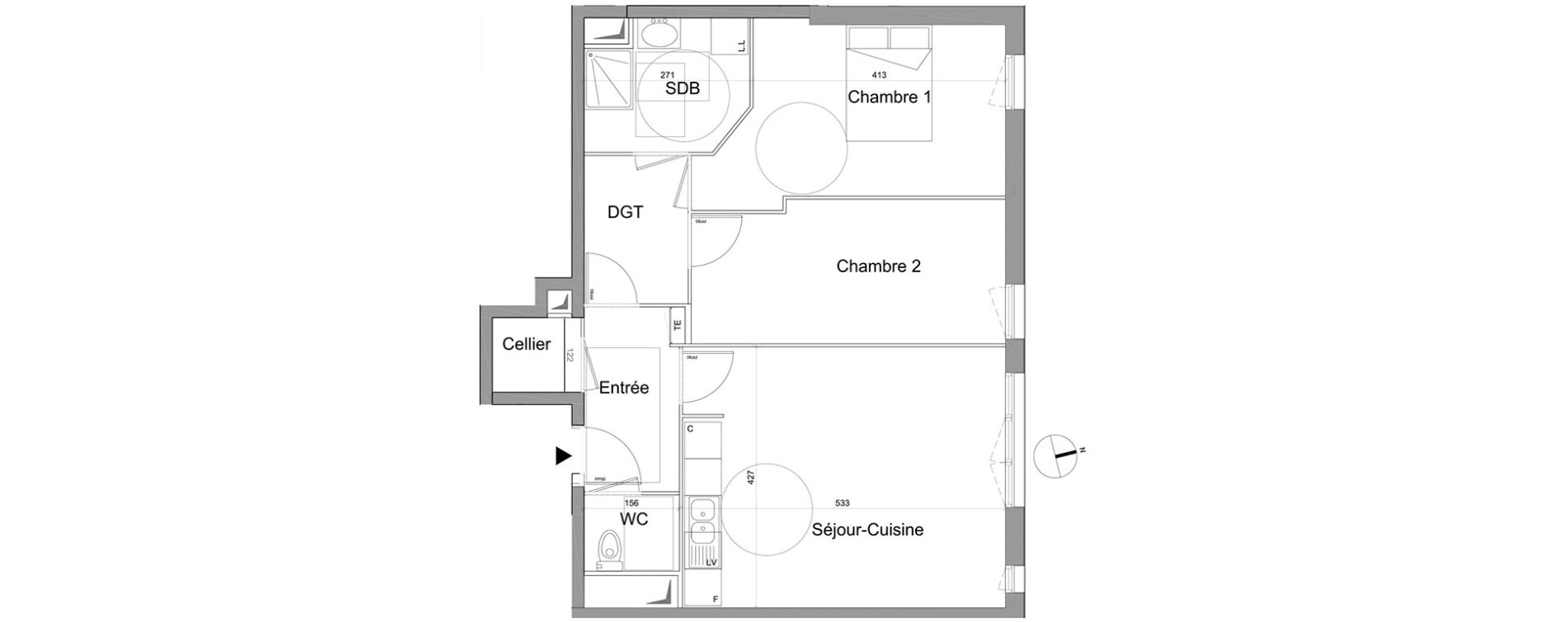 Appartement T3 de 64,96 m2 &agrave; Gagny Centre