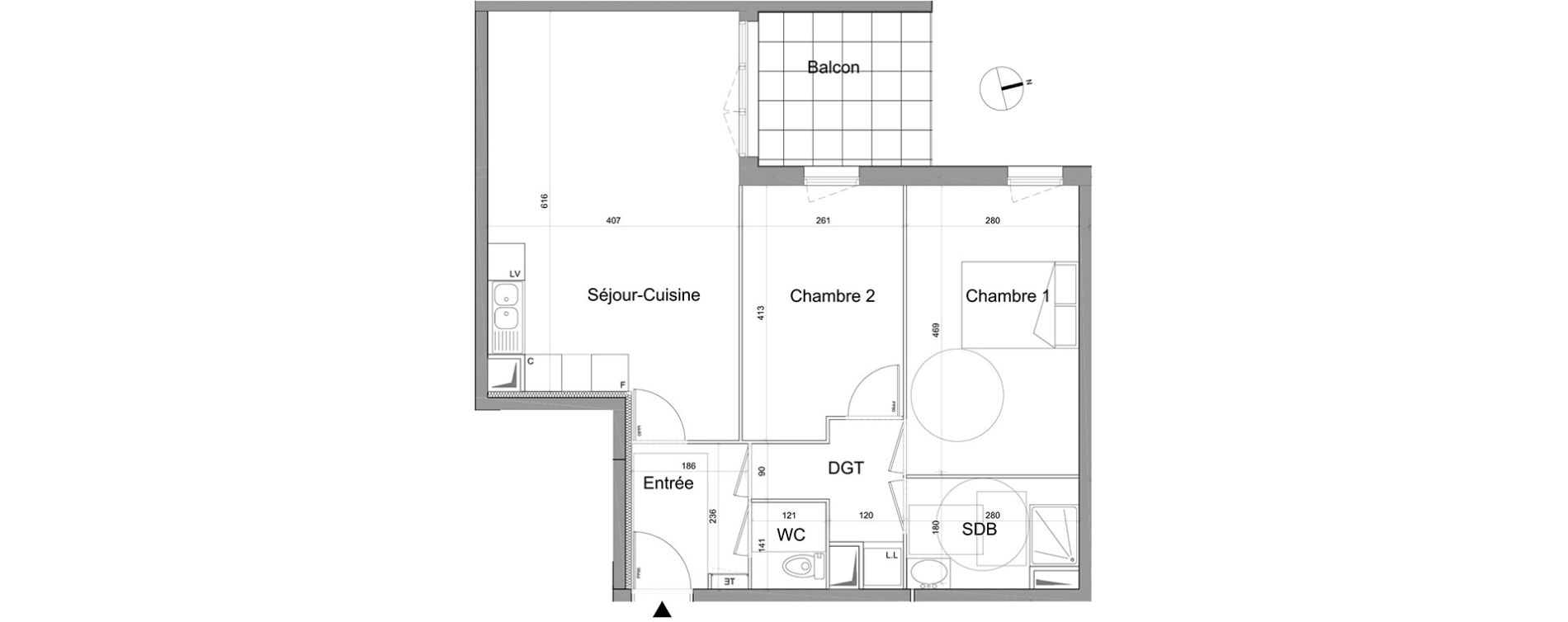 Appartement T3 de 64,29 m2 &agrave; Gagny Centre