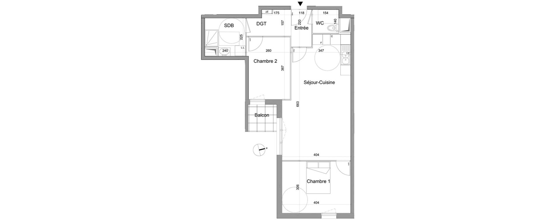 Appartement T3 de 61,67 m2 &agrave; Gagny Centre