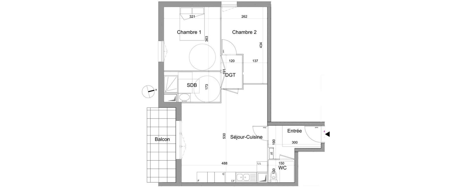 Appartement T3 de 59,05 m2 &agrave; Gagny Centre