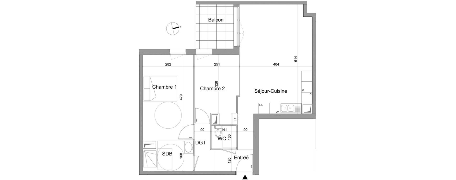 Appartement T3 de 60,11 m2 &agrave; Gagny Centre