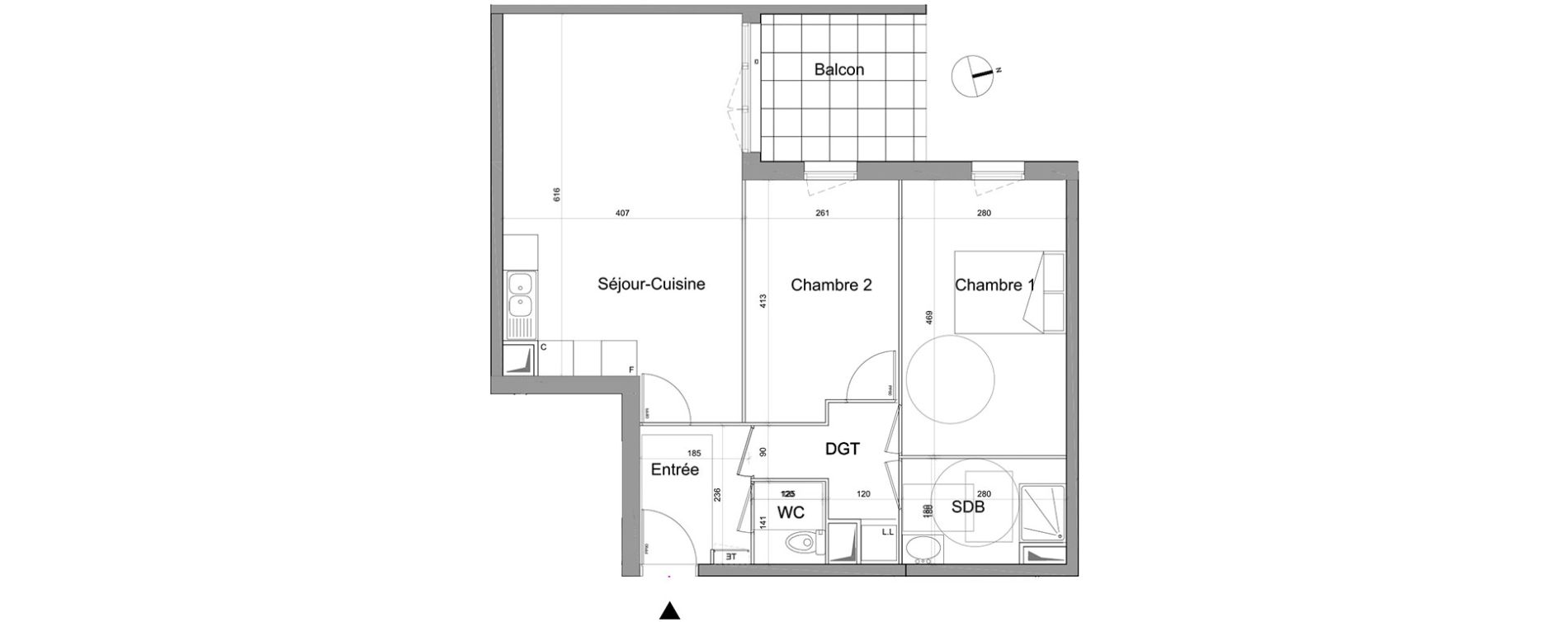Appartement T3 de 64,31 m2 &agrave; Gagny Centre