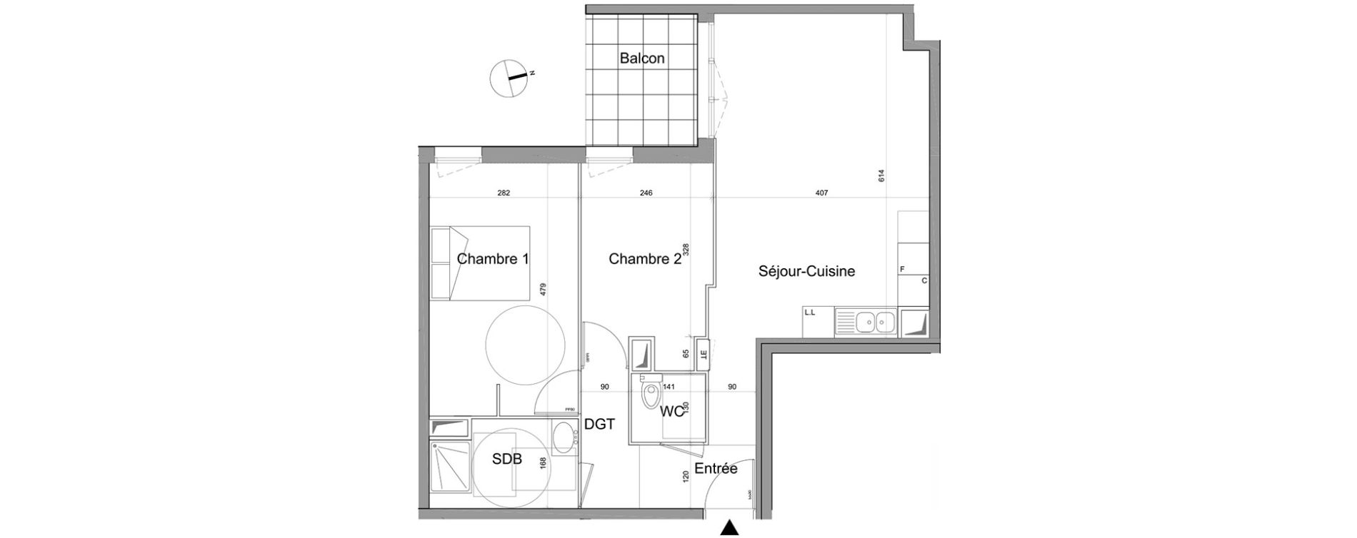 Appartement T3 de 60,22 m2 &agrave; Gagny Centre