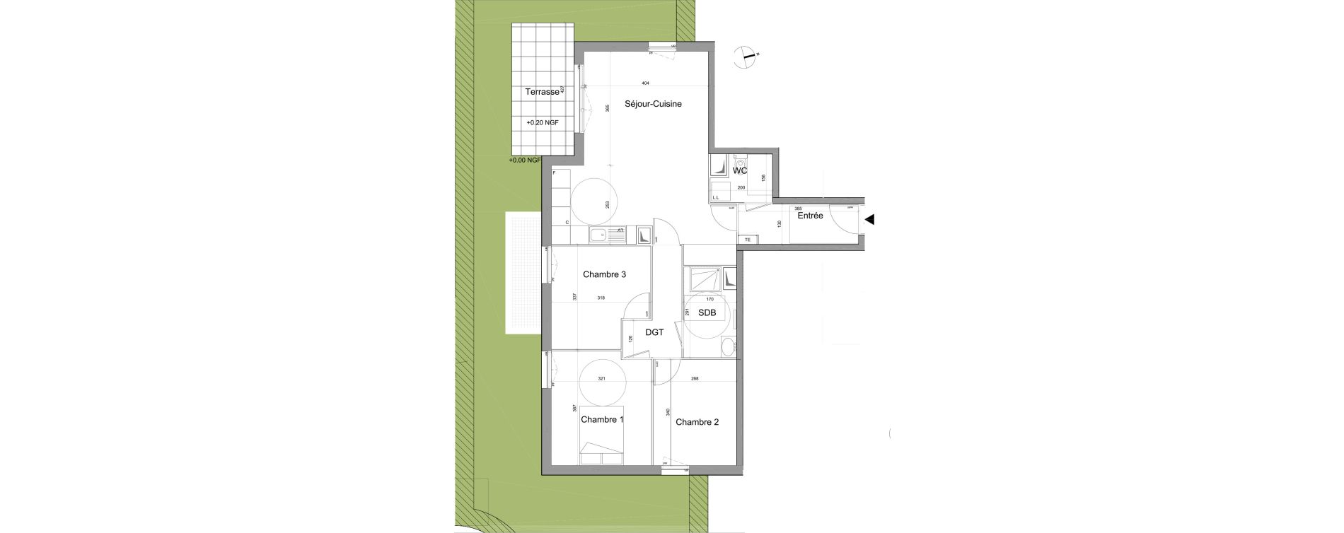 Appartement T4 de 76,09 m2 &agrave; Gagny Centre