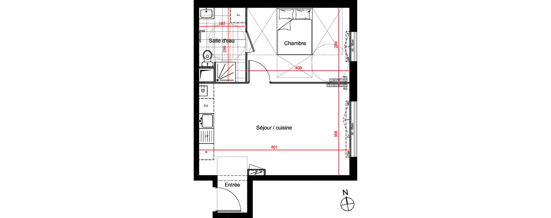 Appartement T2 de 41,17 m2 &agrave; Gagny Centre