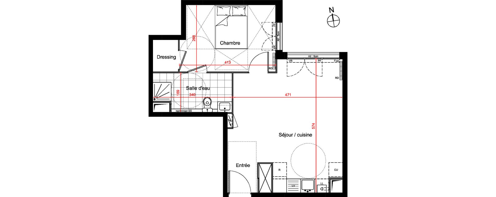 Appartement T2 de 44,39 m2 &agrave; Gagny Centre