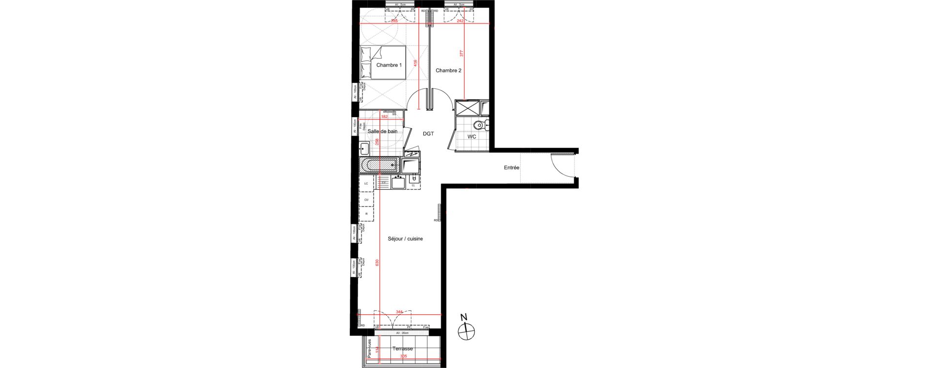 Appartement T3 de 61,44 m2 &agrave; Gagny Centre