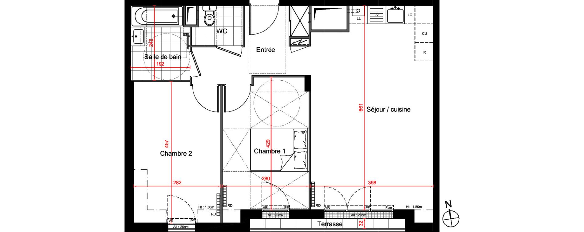 Appartement T3 de 61,52 m2 &agrave; Gagny Centre
