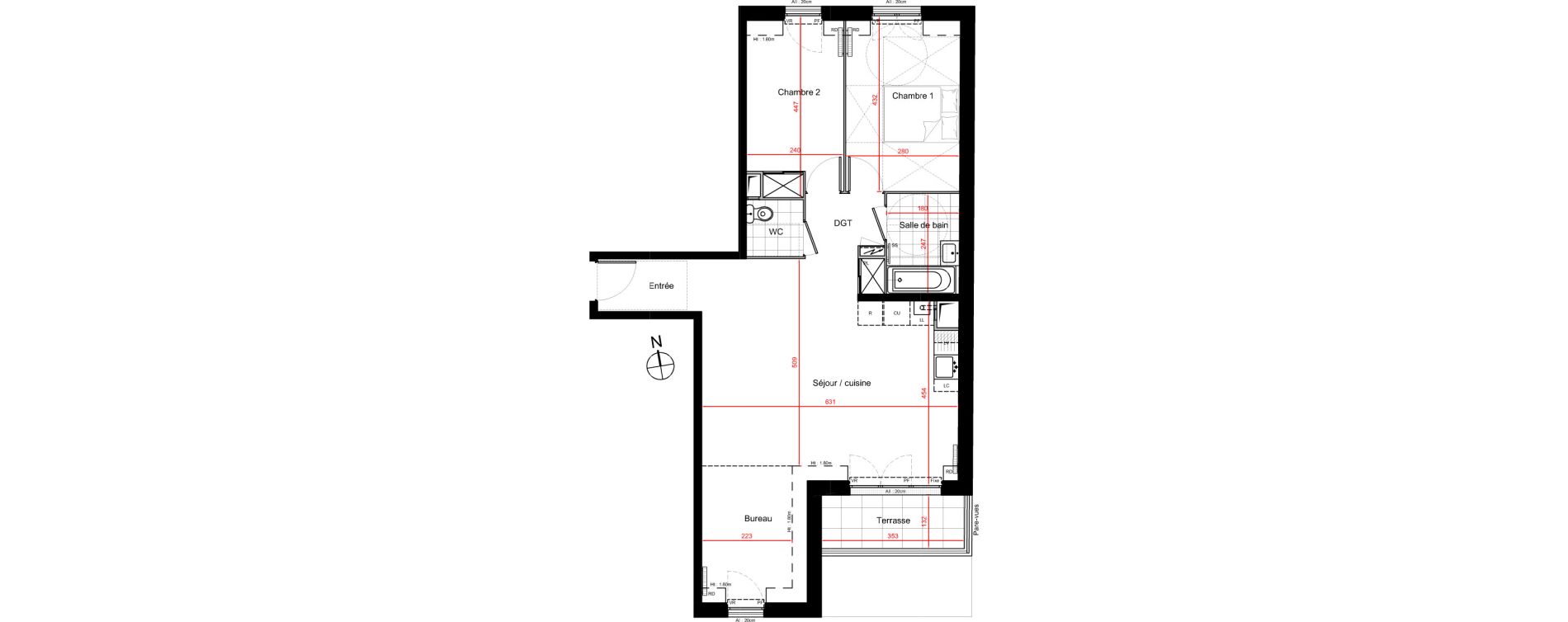 Appartement T3 de 71,44 m2 &agrave; Gagny Centre