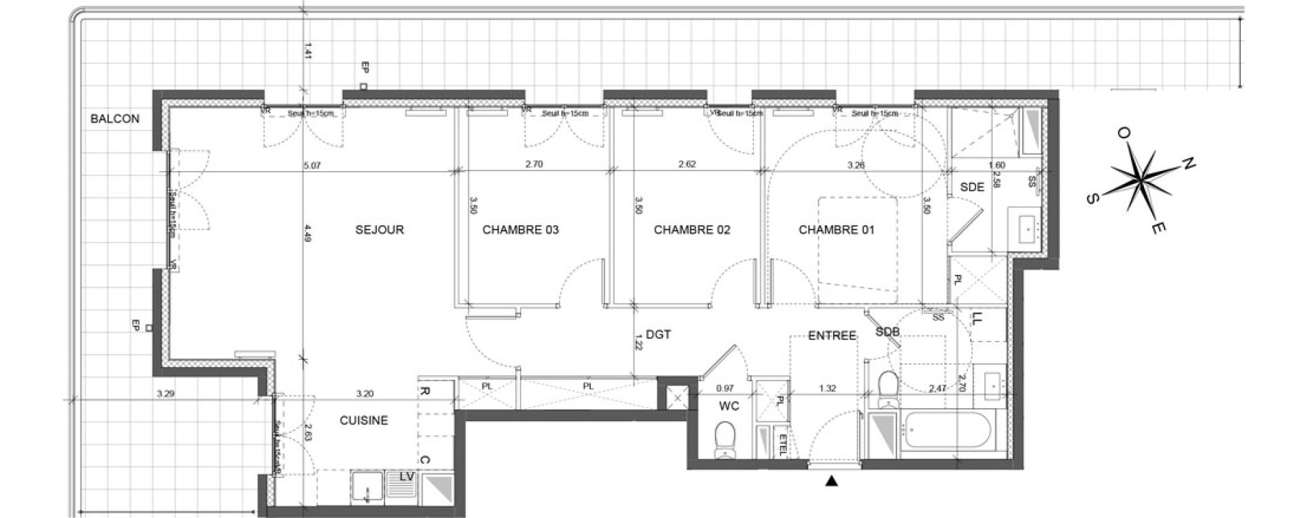 Appartement T4 de 86,22 m2 &agrave; La Courneuve Centre