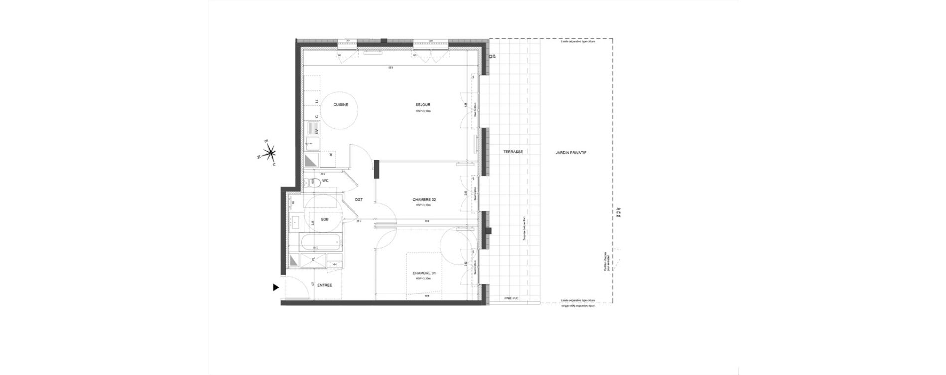 Appartement T3 de 68,00 m2 &agrave; La Courneuve Centre