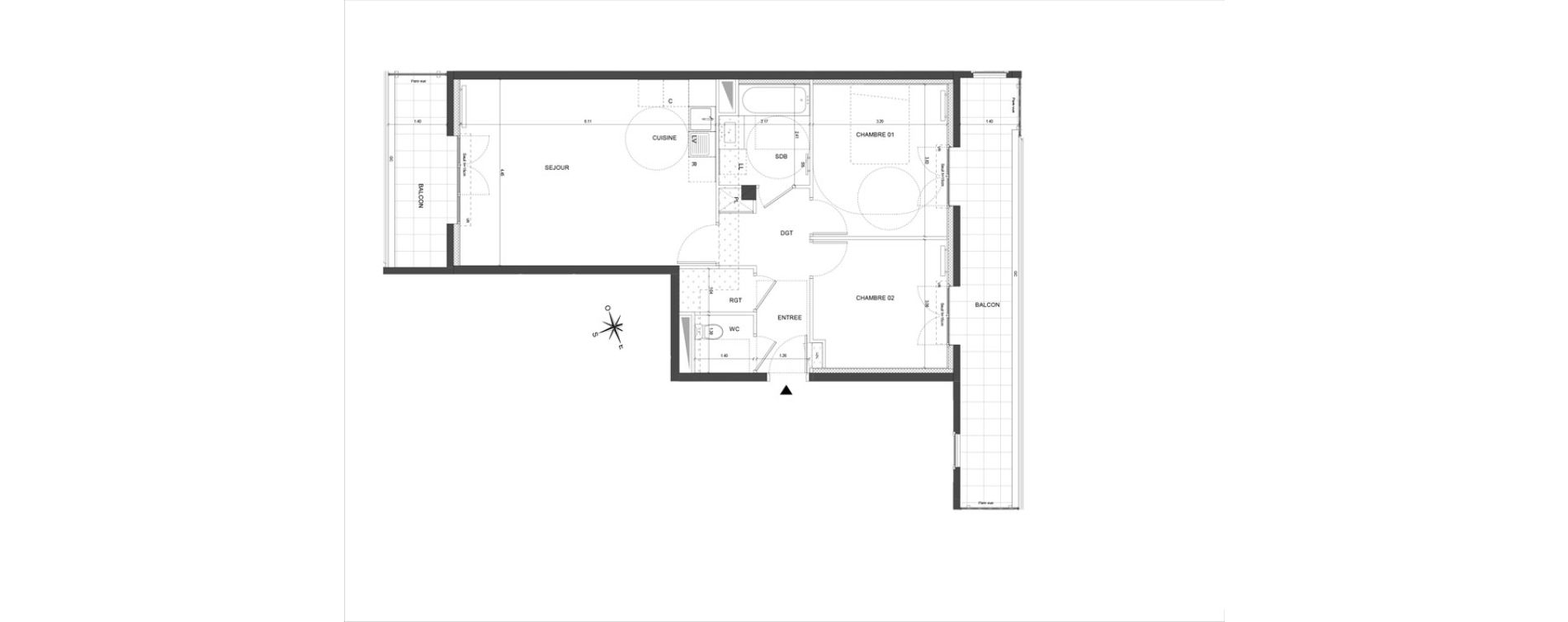 Appartement T3 de 64,15 m2 &agrave; La Courneuve Centre