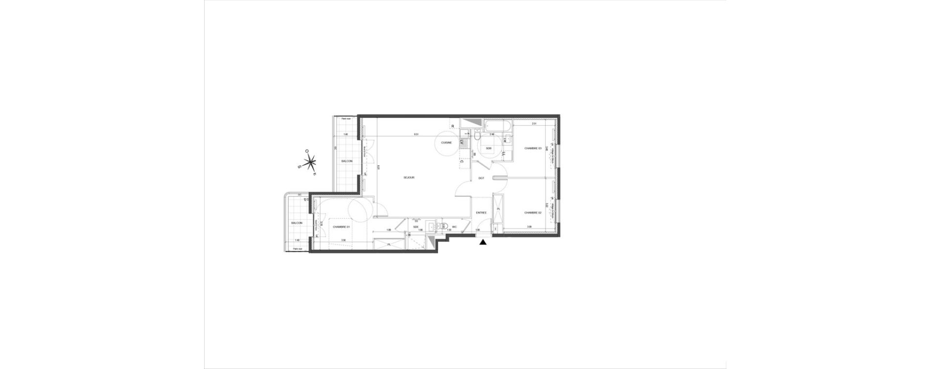 Appartement T4 de 89,85 m2 &agrave; La Courneuve Centre