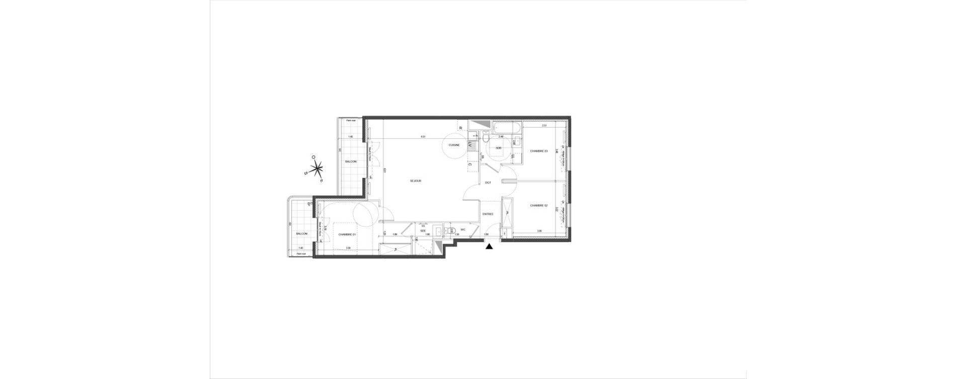Appartement T4 de 89,85 m2 &agrave; La Courneuve Centre