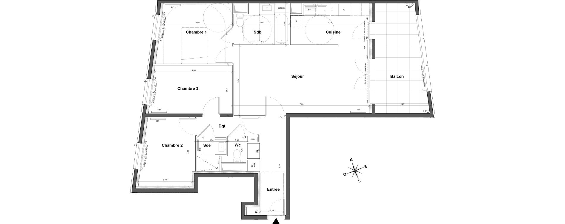 Appartement T4 de 87,95 m2 &agrave; La Courneuve Centre