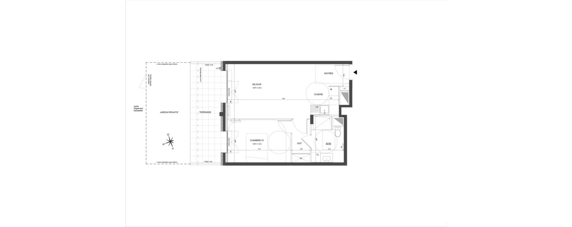 Appartement T2 de 47,18 m2 &agrave; La Courneuve Centre