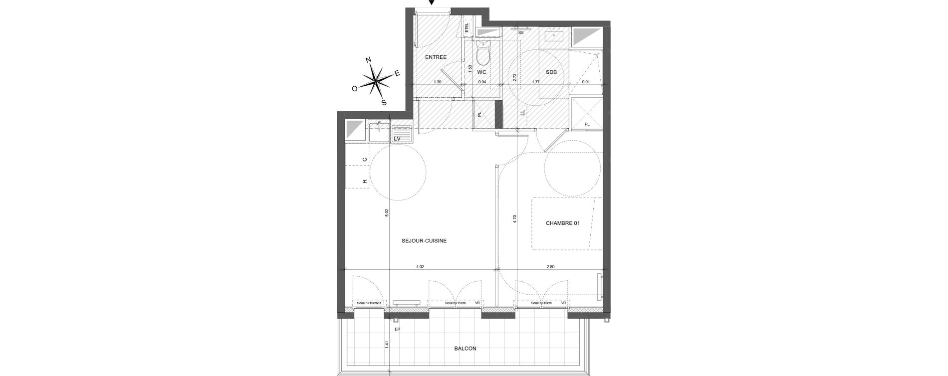 Appartement T2 de 44,70 m2 &agrave; La Courneuve Centre