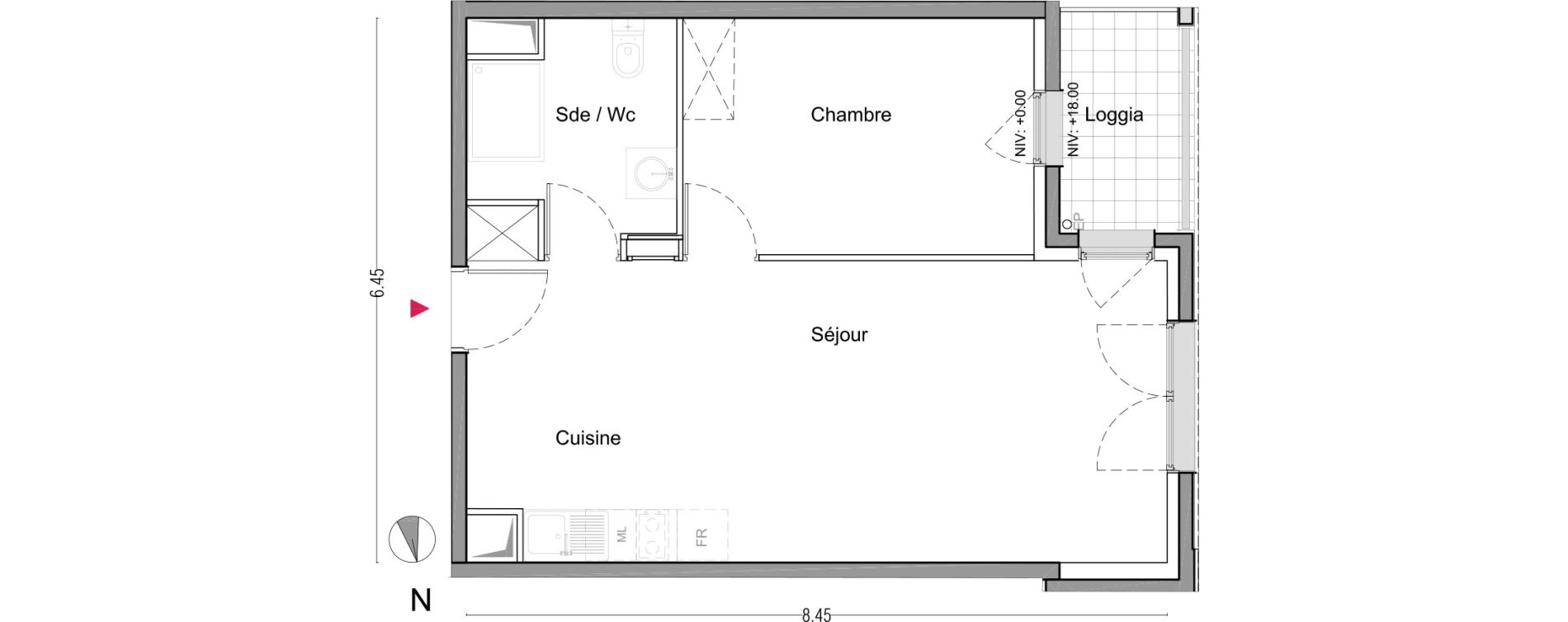 Appartement T2 de 47,20 m2 &agrave; La Courneuve Francs-tireurs - zola