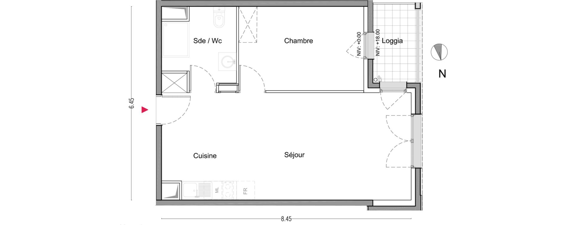Appartement T2 de 47,20 m2 &agrave; La Courneuve Francs-tireurs - zola