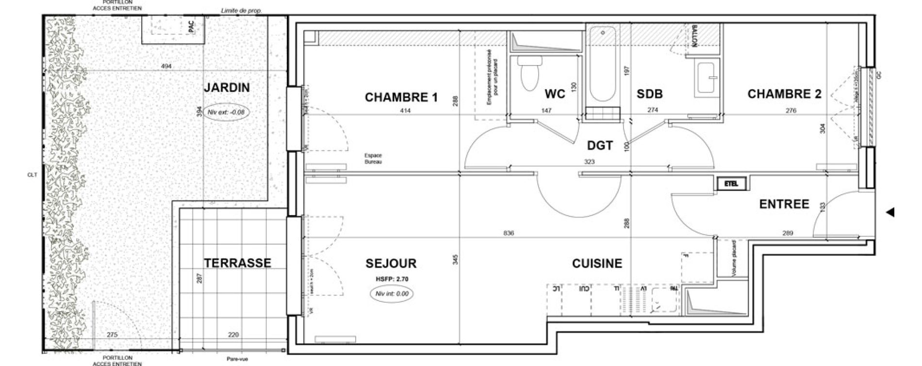 Appartement T3 de 62,51 m2 &agrave; La Courneuve Anatole france - r&acirc;teau