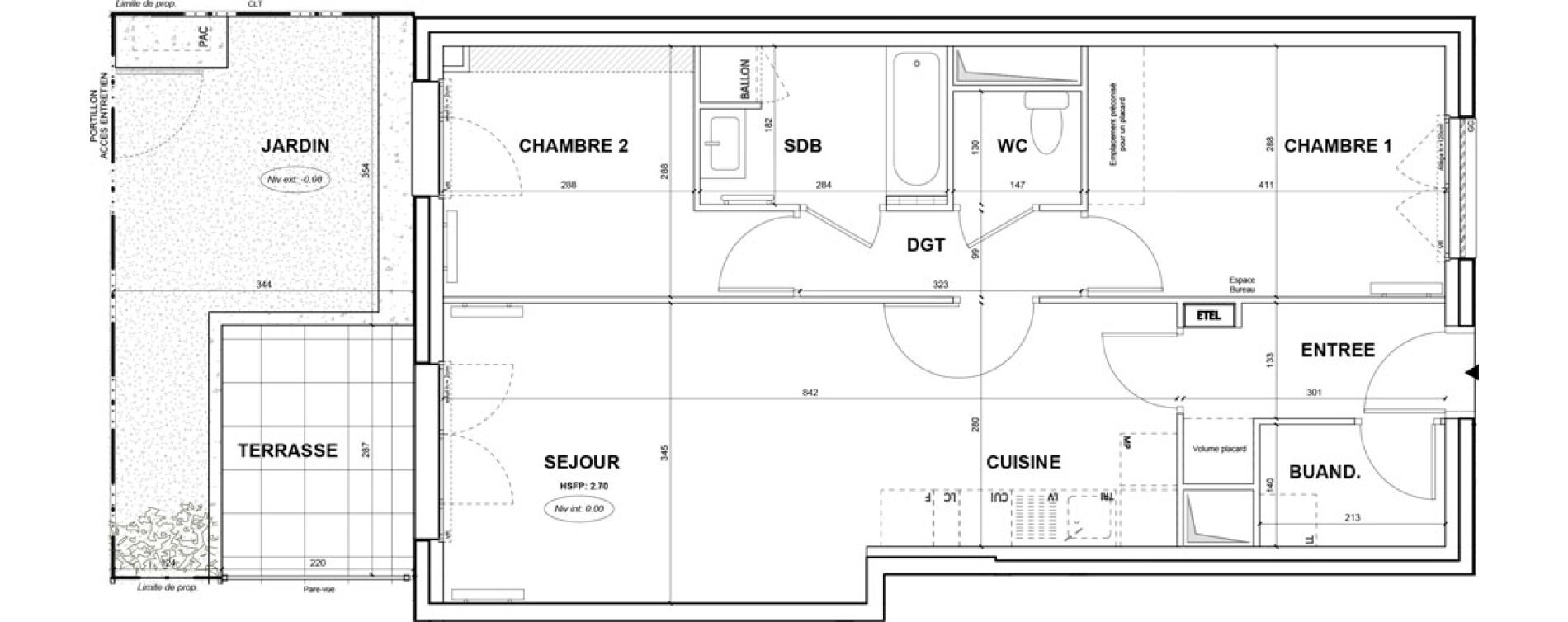 Appartement T3 de 65,64 m2 &agrave; La Courneuve Anatole france - r&acirc;teau