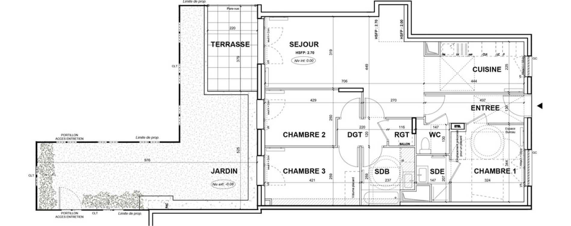 Appartement T4 de 86,15 m2 &agrave; La Courneuve Anatole france - r&acirc;teau