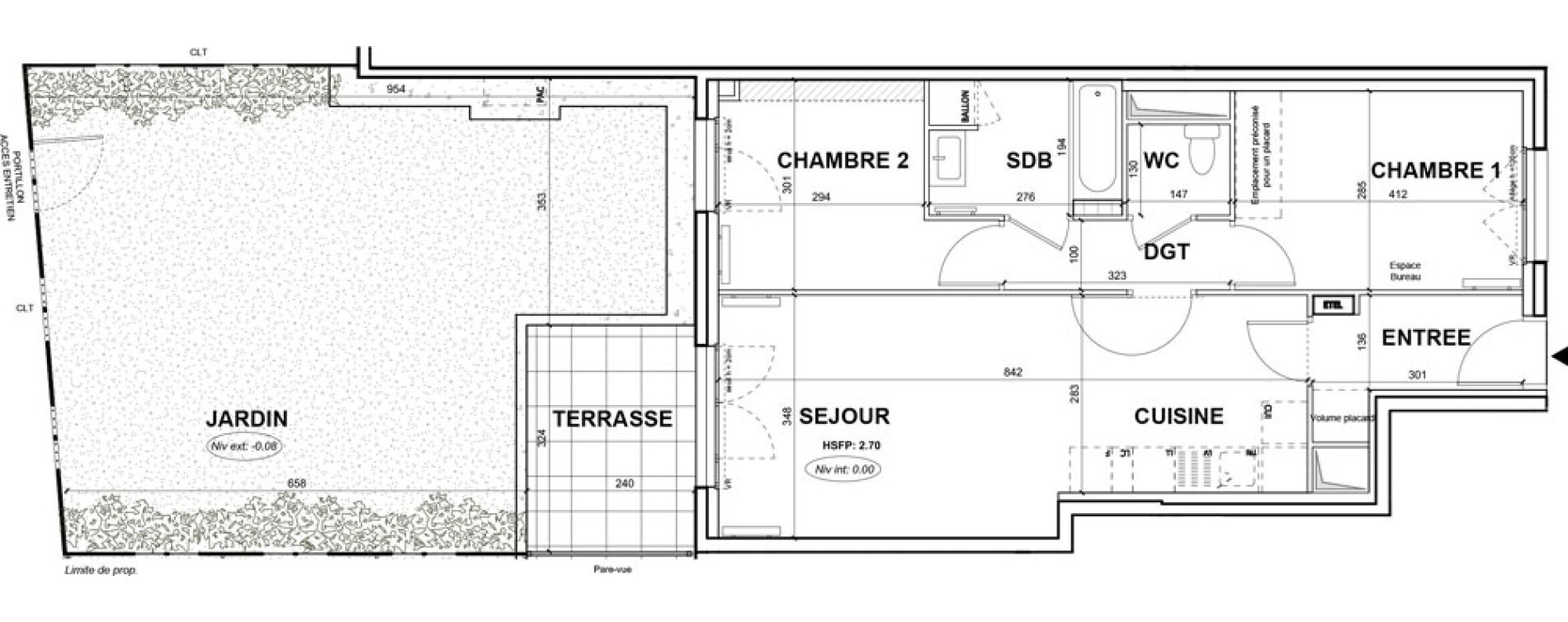 Appartement T3 de 63,65 m2 &agrave; La Courneuve Anatole france - r&acirc;teau