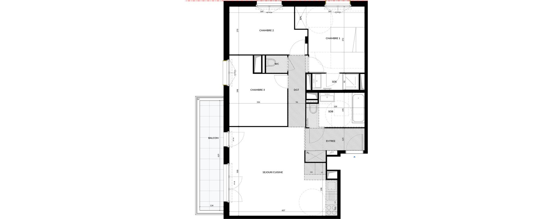 Appartement T4 de 79,16 m2 &agrave; La Courneuve Quinet cachin