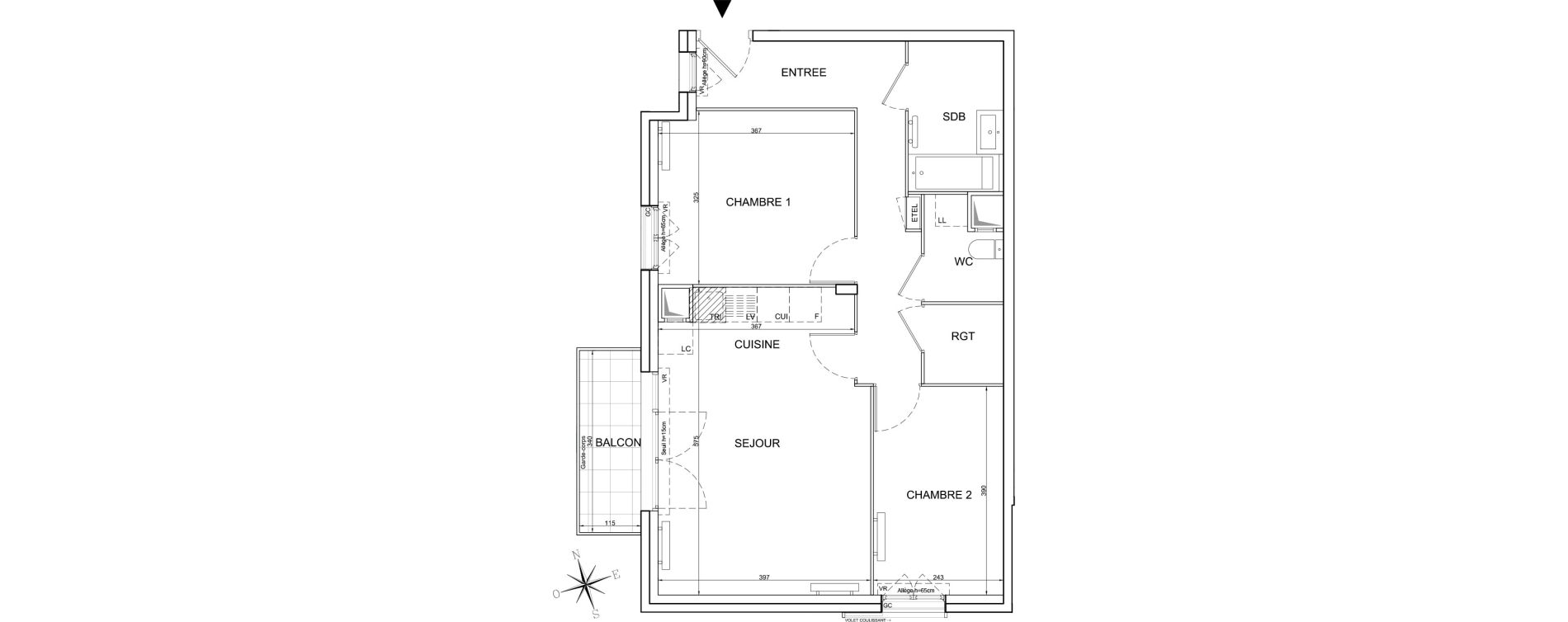 Appartement T3 de 63,18 m2 &agrave; La Courneuve Centre