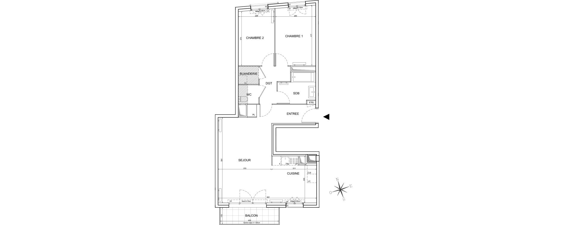 Appartement T3 de 70,18 m2 &agrave; La Courneuve Centre