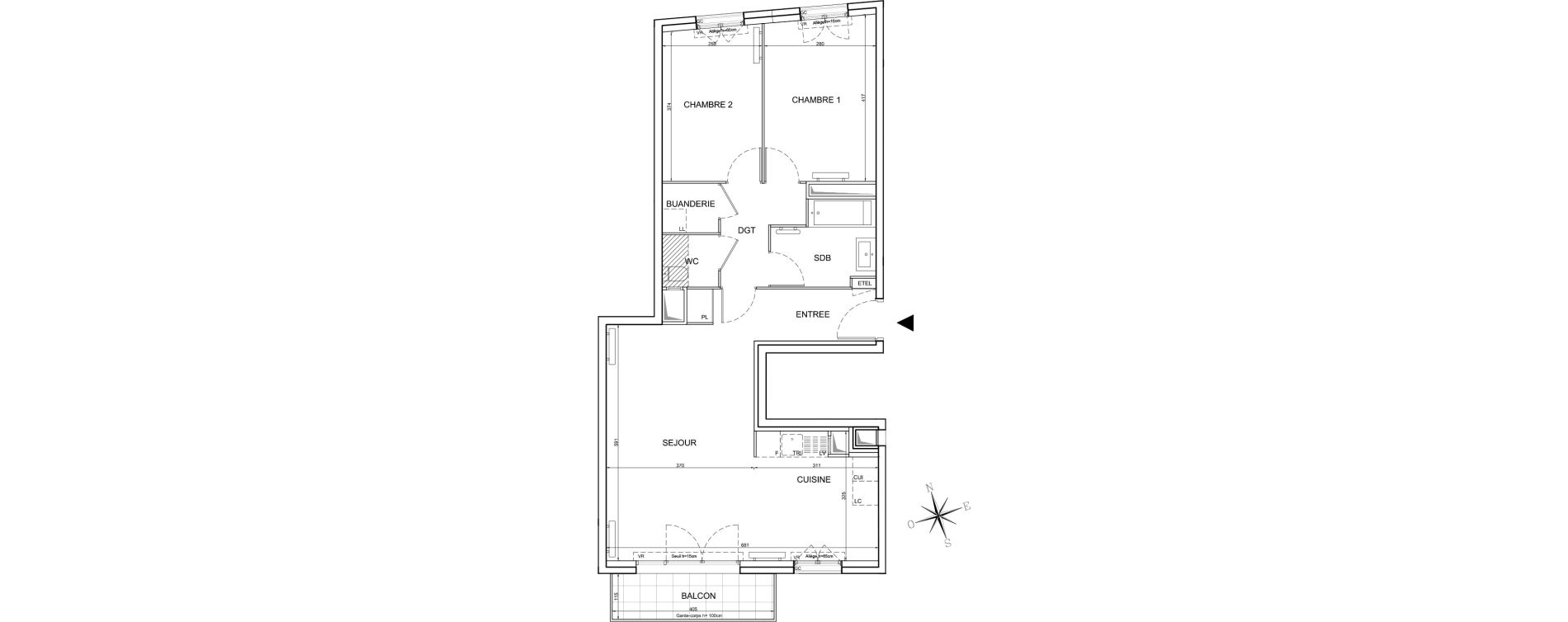 Appartement T3 de 70,18 m2 &agrave; La Courneuve Centre