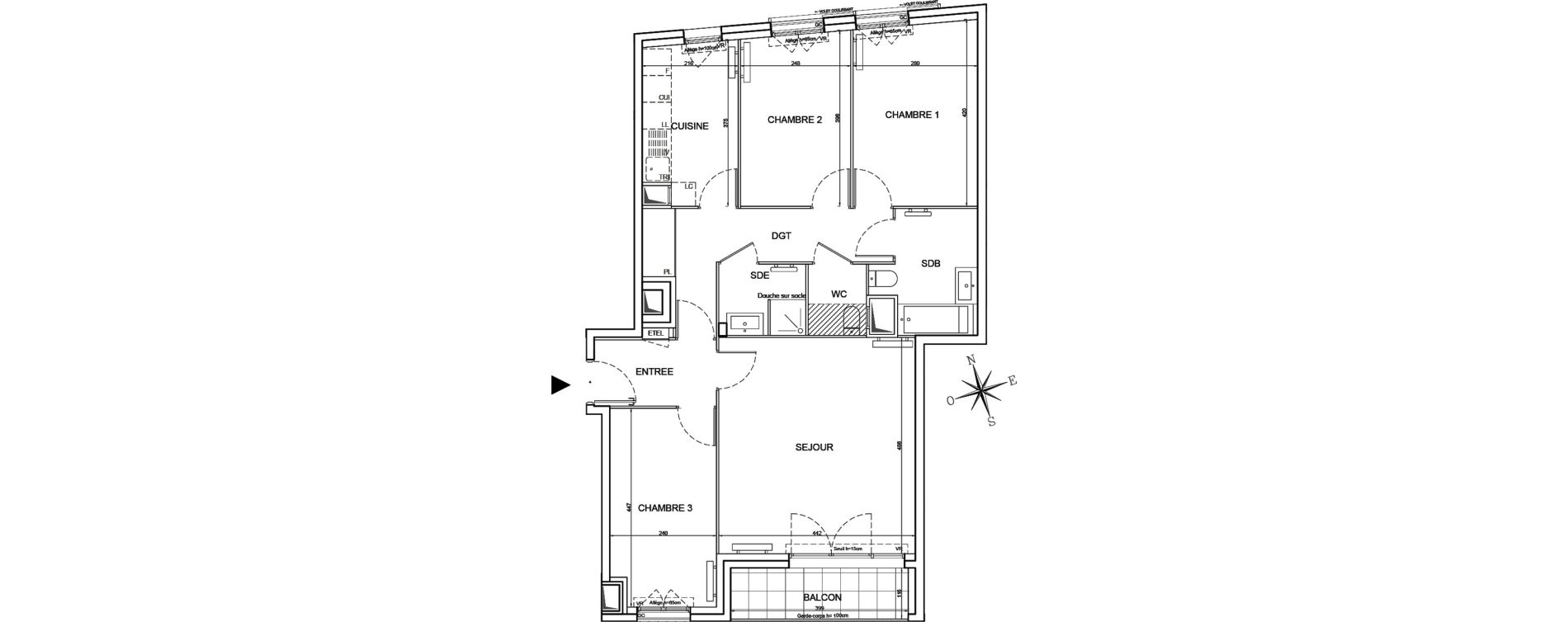 Appartement T4 de 83,97 m2 &agrave; La Courneuve Centre