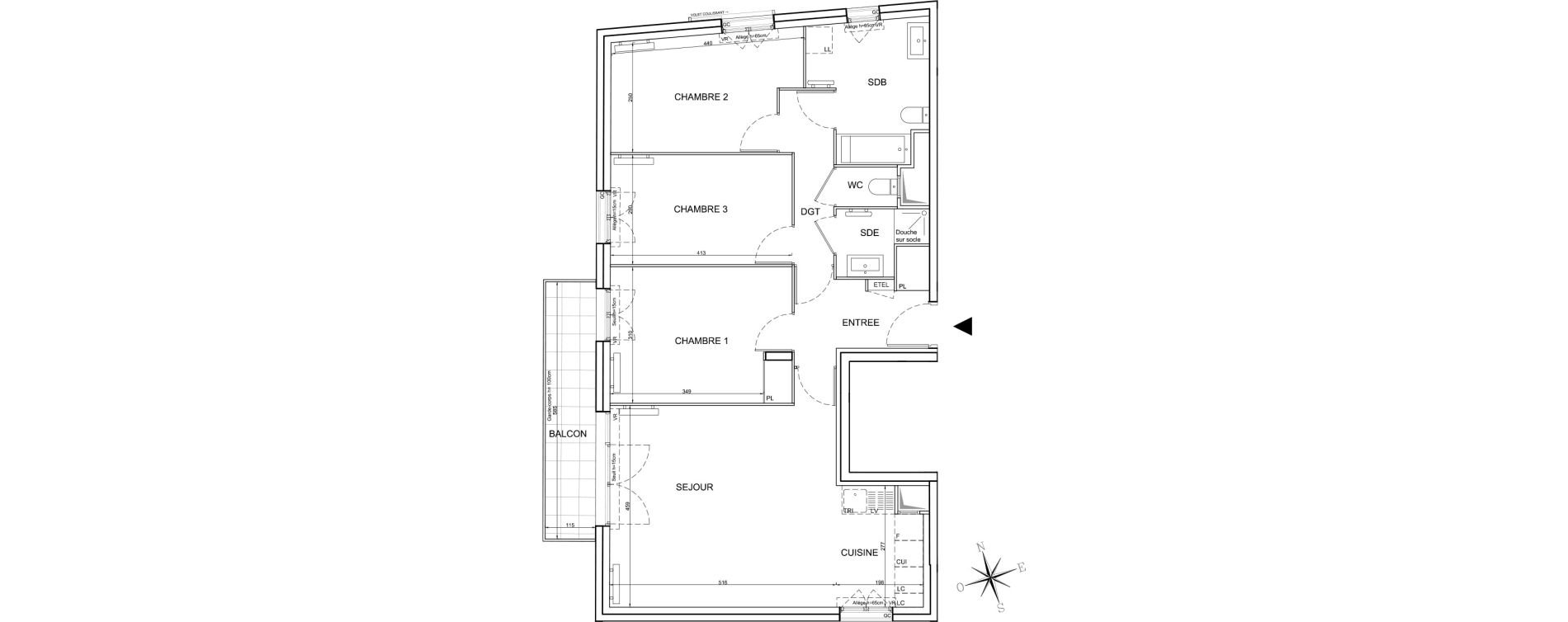 Appartement T4 de 84,88 m2 &agrave; La Courneuve Centre