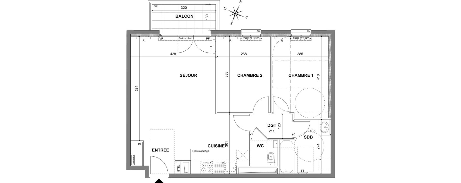 Appartement T3 de 65,70 m2 au Blanc-Mesnil La molette