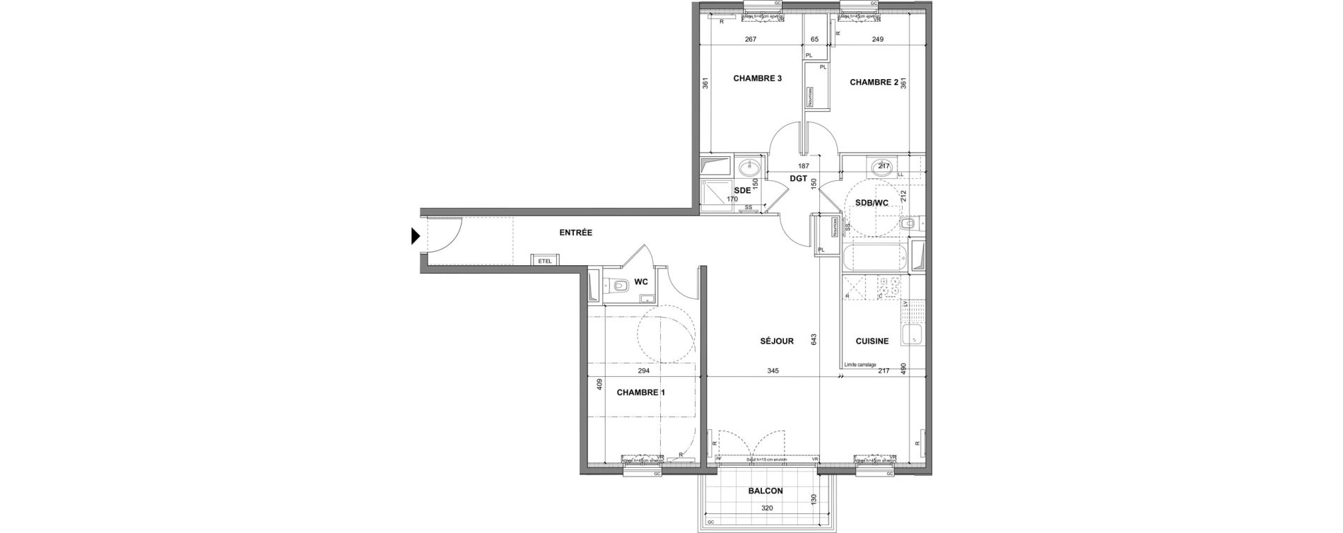 Appartement T4 de 88,20 m2 au Blanc-Mesnil La molette