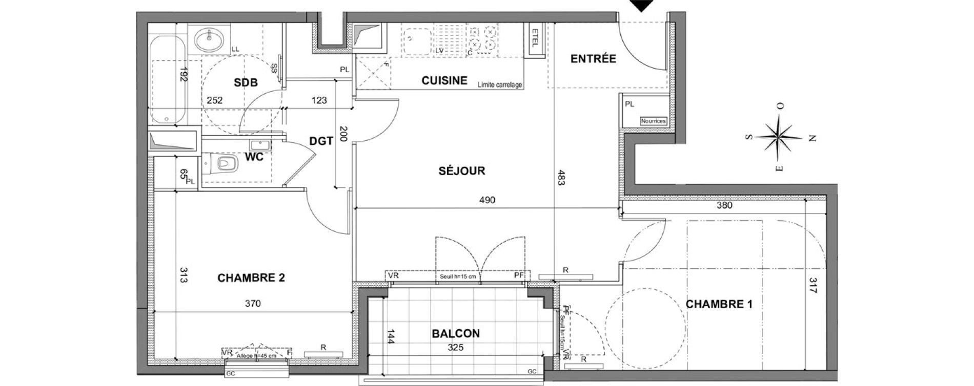 Appartement T3 de 60,60 m2 au Blanc-Mesnil La molette