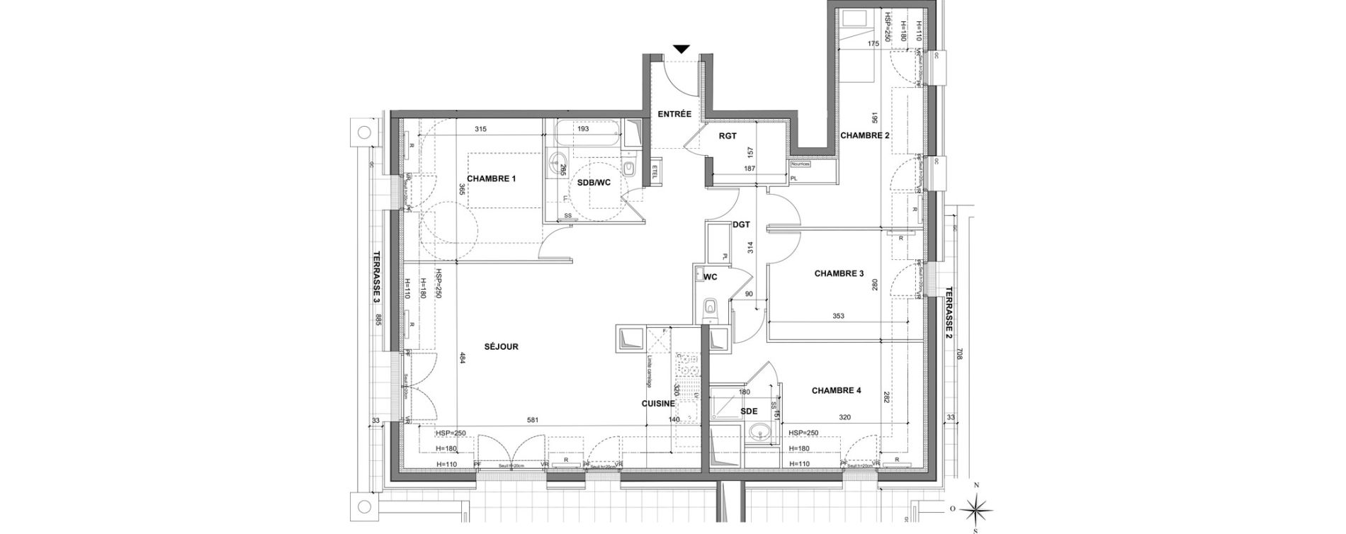 Appartement T5 de 109,25 m2 au Blanc-Mesnil La molette