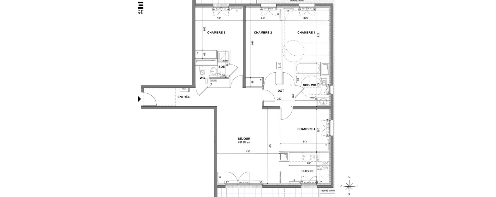 Appartement T5 de 105,30 m2 au Blanc-Mesnil La molette